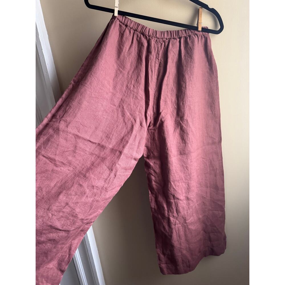 Frank & Eileen Maisie Linen Pant in Mauve - Picture 9 of 13